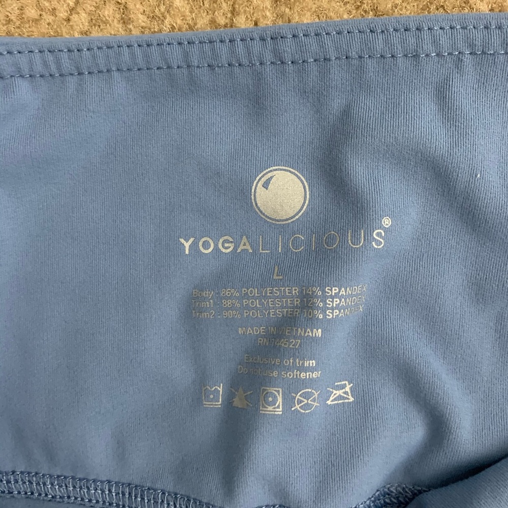 Yogalicious light blue soft athletic leggings - Picture 2 of 6